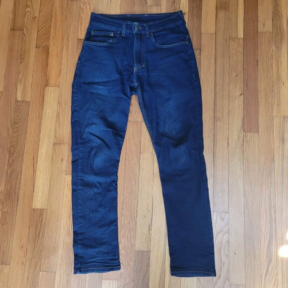 Origin DELTA FLEX JEANS Taper Fighter Fit 30 x 30 Made In USA D68 Dark Wash - Picture 1 of 4